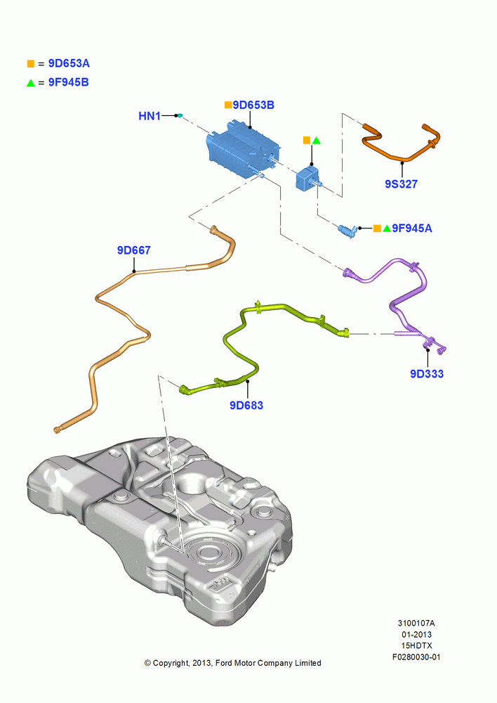 07A - Fuel Vapour System, 1.5L GTDI I4; 15/JUL/2013-04/APR/2016