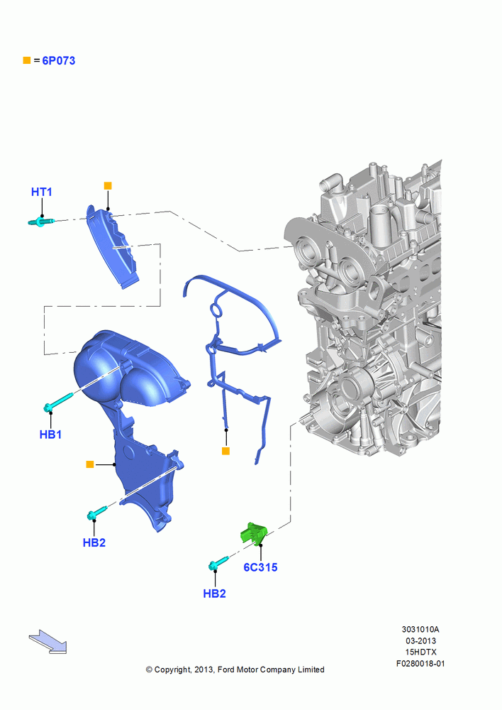 10A - Timing Gear Covers, 1.5L GTDI I4; 15/JUL/2013