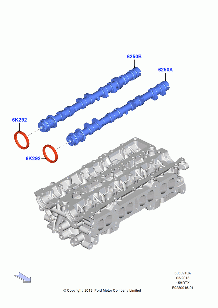 10A - Camshaft, 1.5L GTDI I4; 15/JUL/2013