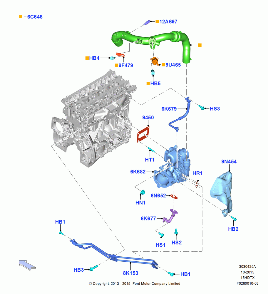 25A - Turbocharger, 1.5L GTDI I4; 15/JUL/2013