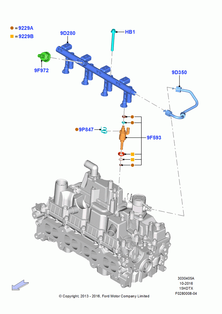 05A - Fuel Injectors and Pipes, 1.5L GTDI I4; 15/JUL/2013