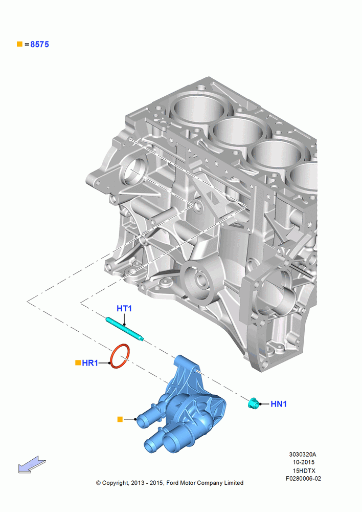 20A - Thermostat/Housing & Related Parts, 1.5L GTDI I4; 15/JUL/2013