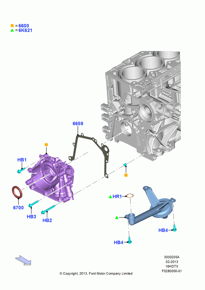 05A - Oil Pump, 1.5L GTDI I4; 15/JUL/2013