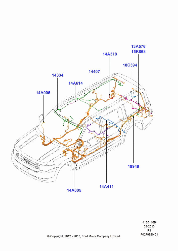 16B - Wiring - Body And Roof Console; 29/FEB/2012-07/DEC/2015