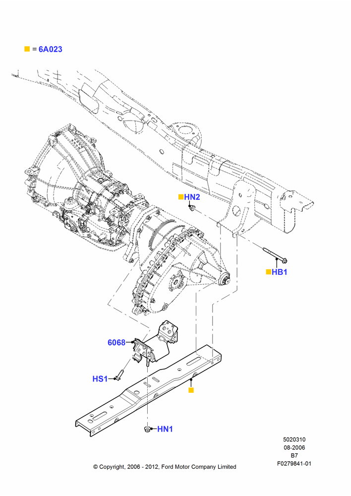 10C - Transmission Mounting, 4WD; 02/AUG/2006-11/AUG/2014