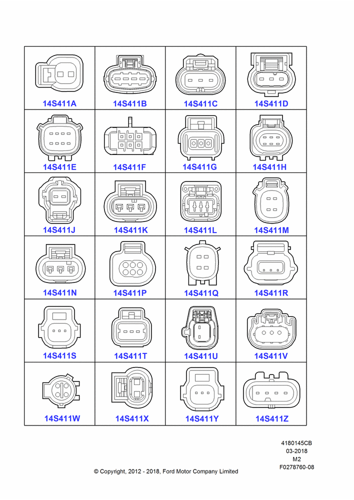 45CB - Pigtail Wiring Kits, Page B, Sensors; 09/APR/2012-13/AUG/2019