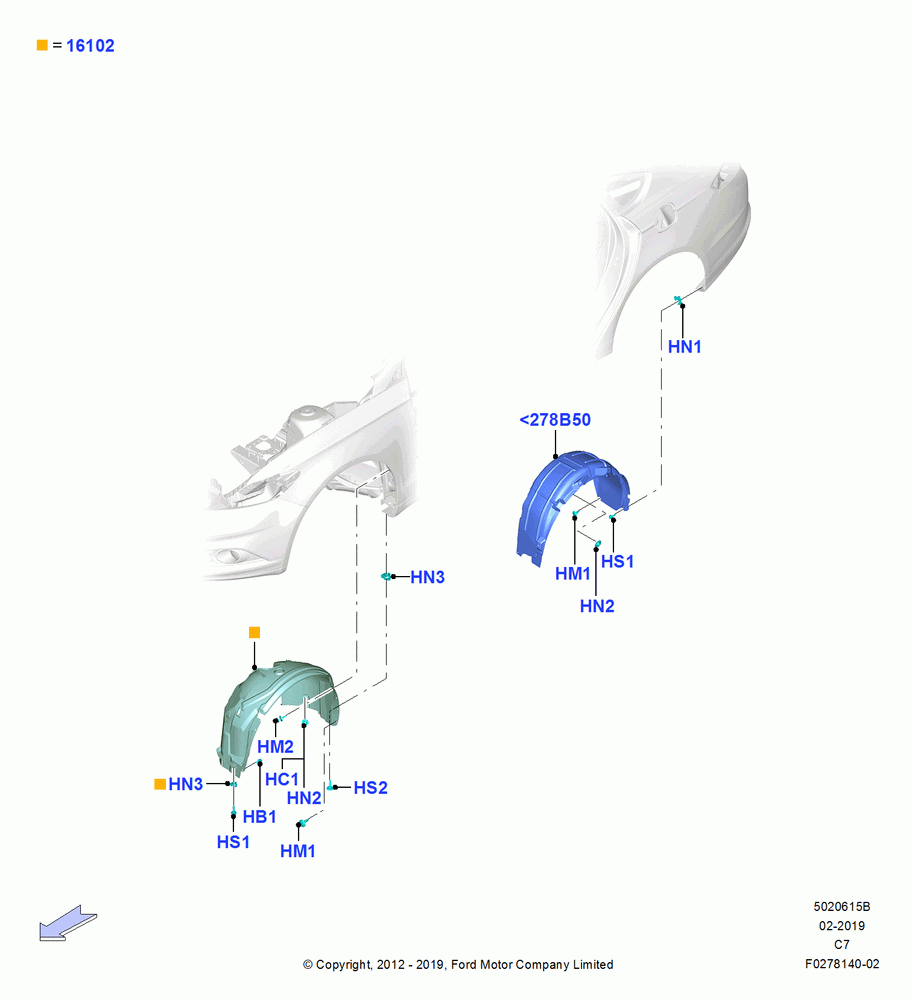 15B - Splash and Heat Shields, Splash Shield; 13/AUG/2012-04/APR/2016