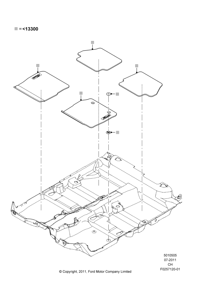 05XB - Floor Trim, Accessory; 18/JUL/2011-27/APR/2013