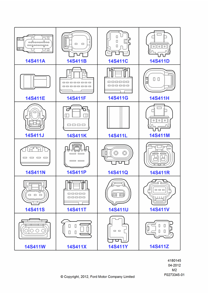 45GA - Pigtail Wiring Kits, Miscellaneous, Page A; 09/APR/2012-13/AUG/2019