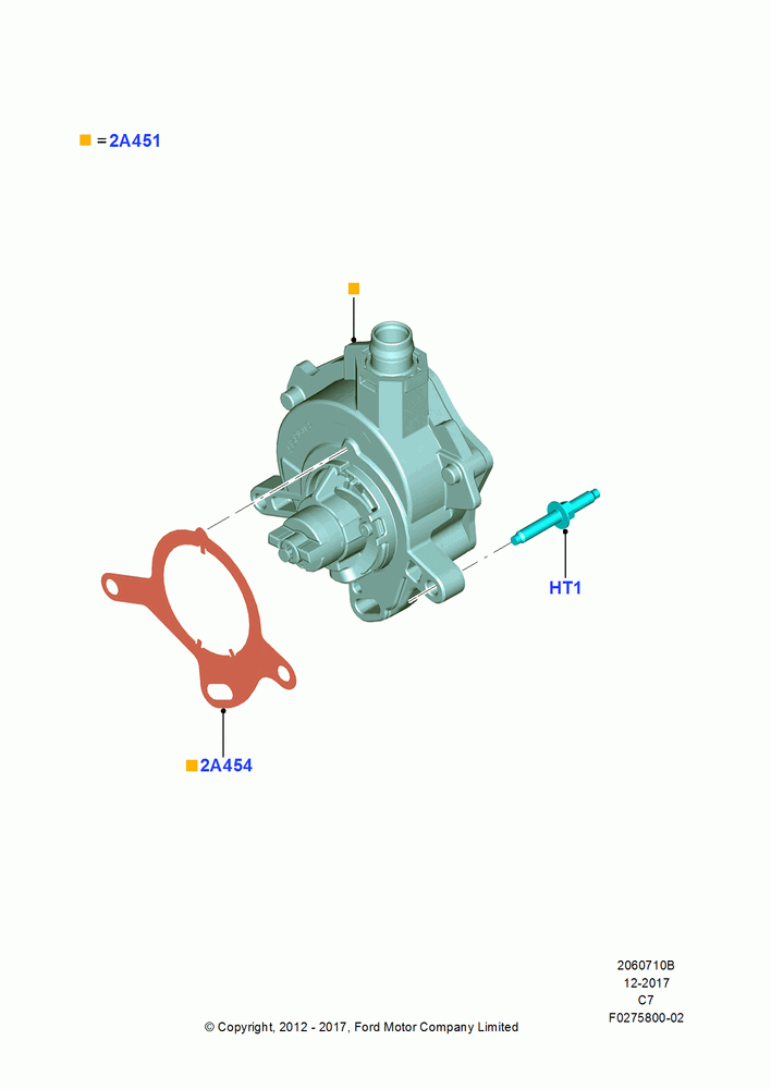 10B - Vacuum Pump, 1.6L PI TC I4 ETHNL; 13/AUG/2012