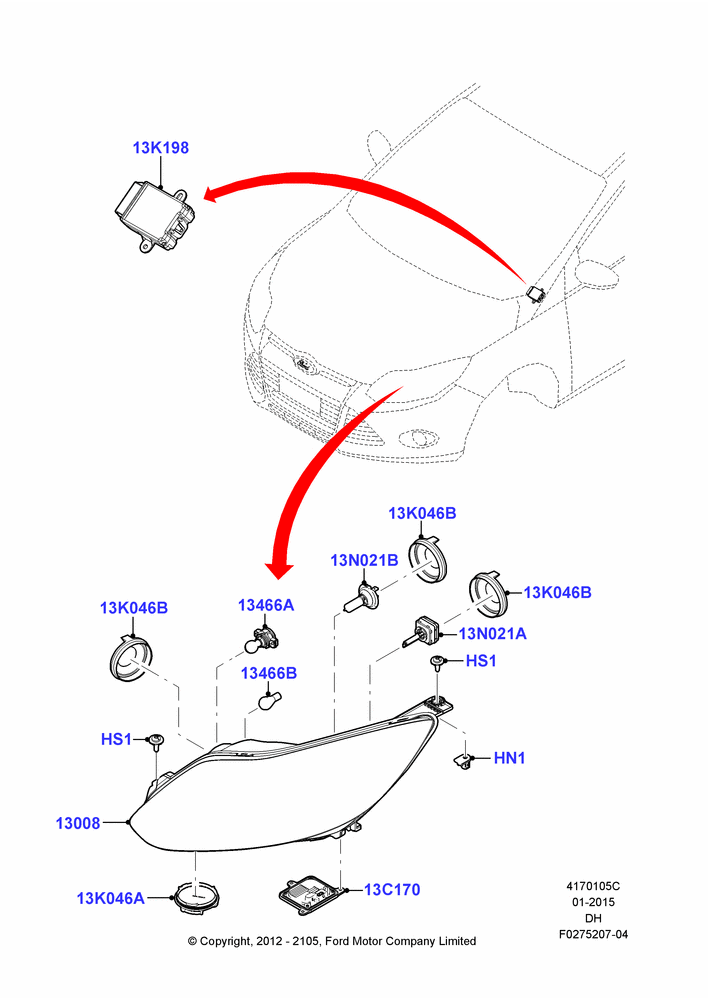 05C - Headlamps and Front Flasher Lamps, High Intensity Discharge Headlamp, ST Version; 30/JUL/2012-08/DEC/2014