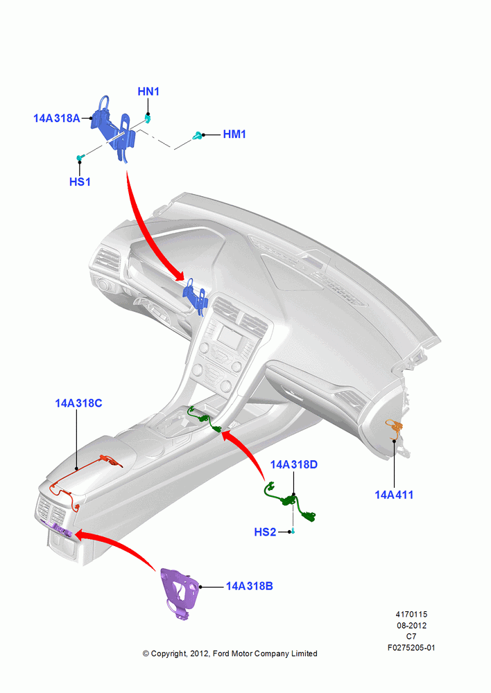 15B - Interior Lamps, With Interior Light Group; 13/AUG/2012-04/APR/2016