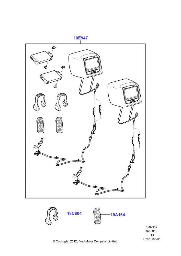 17XD - Accessory Entertainment Systems, Accessory - DVD Head Rest Kits; 09/JAN/2012-04/MAY/2015