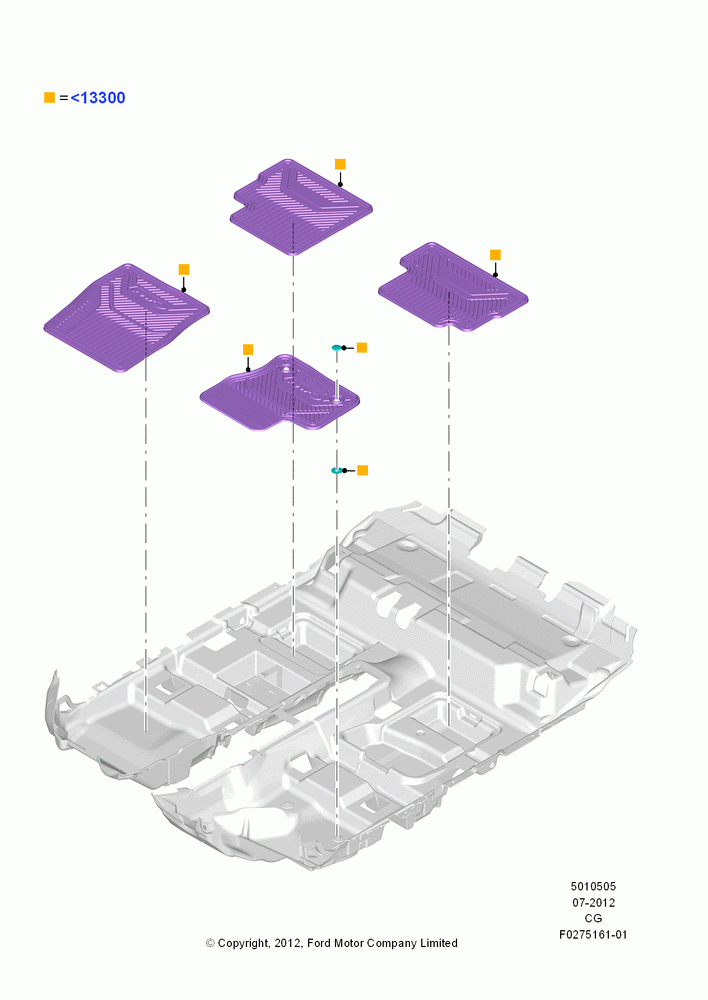 05XA - Floor Trim, (+) "NA Market ", Accessory; 23/JUL/2012-26/APR/2018