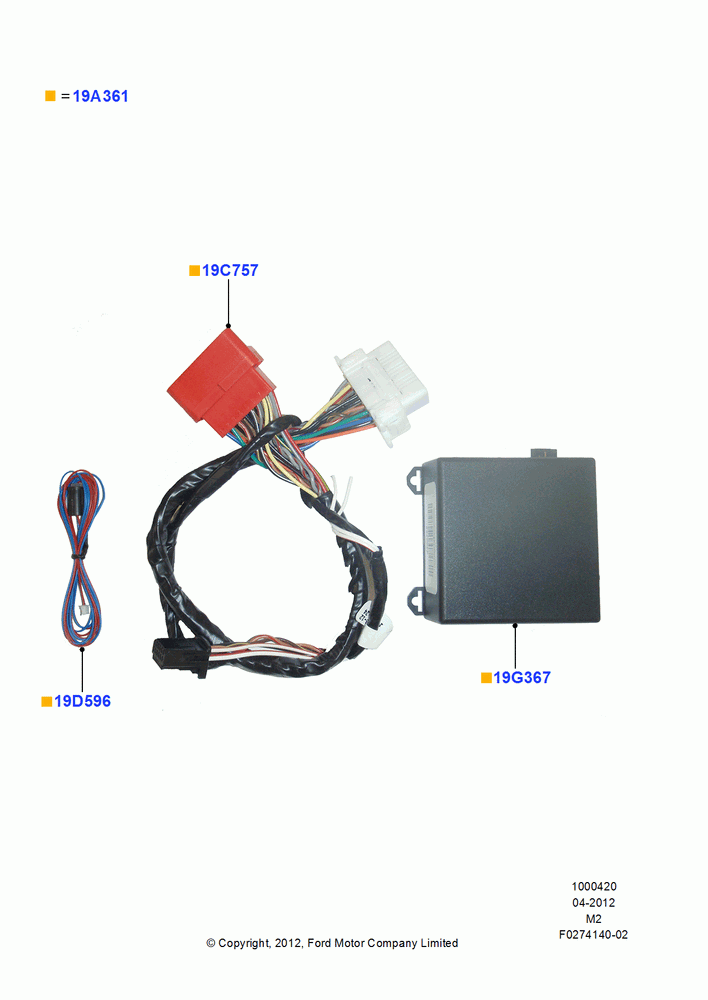20XA - Accessory Anti-Theft Devices, Security Kit; 09/APR/2012-15/JUN/2015