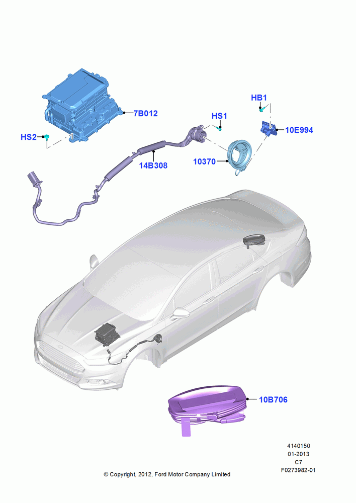 50B - High Voltage Battery Charging, 2.0L Duratec Hybrid (130kW), Series 55, Plug-In Hybrid Version; 21/JAN/2013