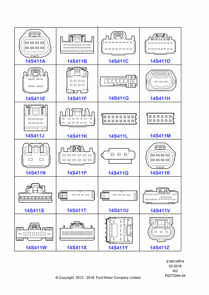 45FA - Pigtail Wiring Kits, Page A, Modules And Controllers; 09/APR/2012-13/AUG/2019