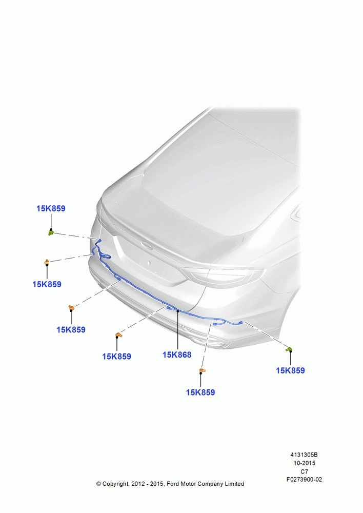 05B - Parking Distance Control, With Rear Parking Aid; 13/AUG/2012-04/APR/2016