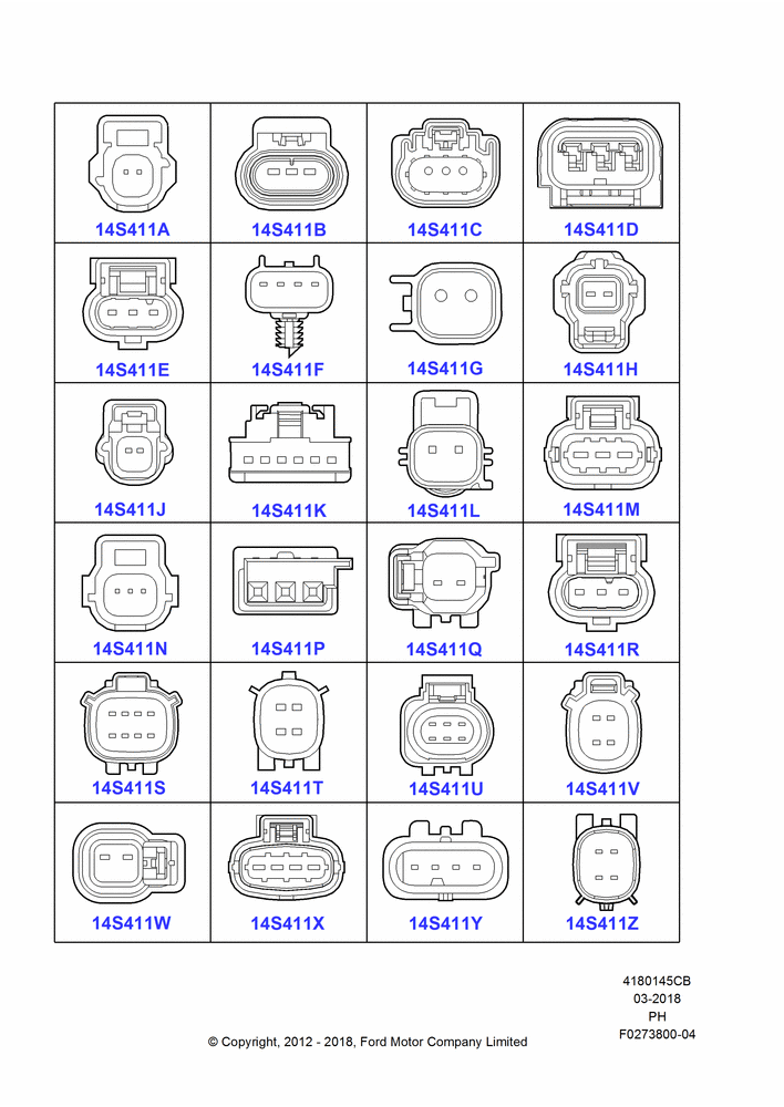 45CB - Pigtail Wiring Kits, Page B, Sensors; 15/JUN/2009-01/MAR/2019