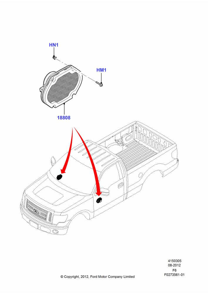 05Y - Speakers, Electronic AM/FM/Stereo With Clock, Regular Cab; 20/AUG/2012-23/DEC/2014