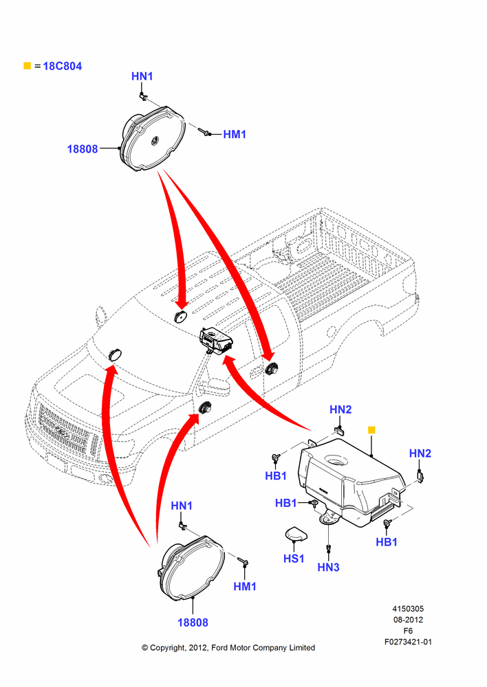 05V - Speakers, AM/FM CD/Clock, Super Cab, With Radio Subwoofer; 20/AUG/2012-23/DEC/2014