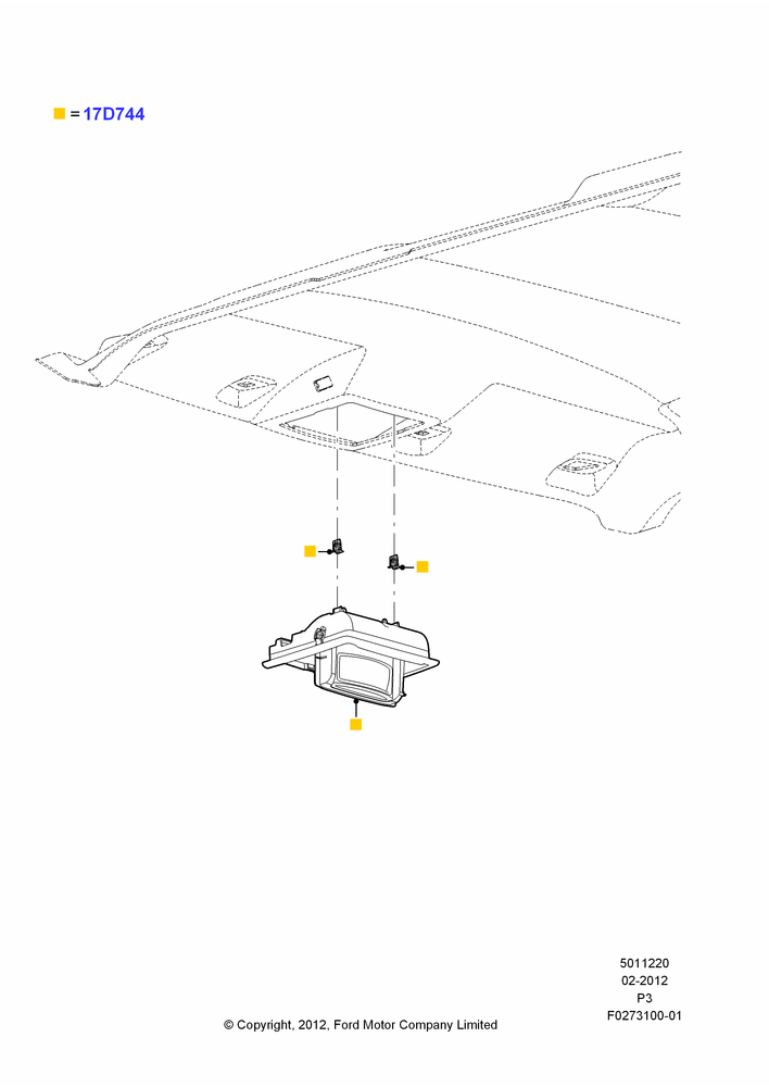 20XB - Console - Overhead, Accessory; 29/FEB/2012