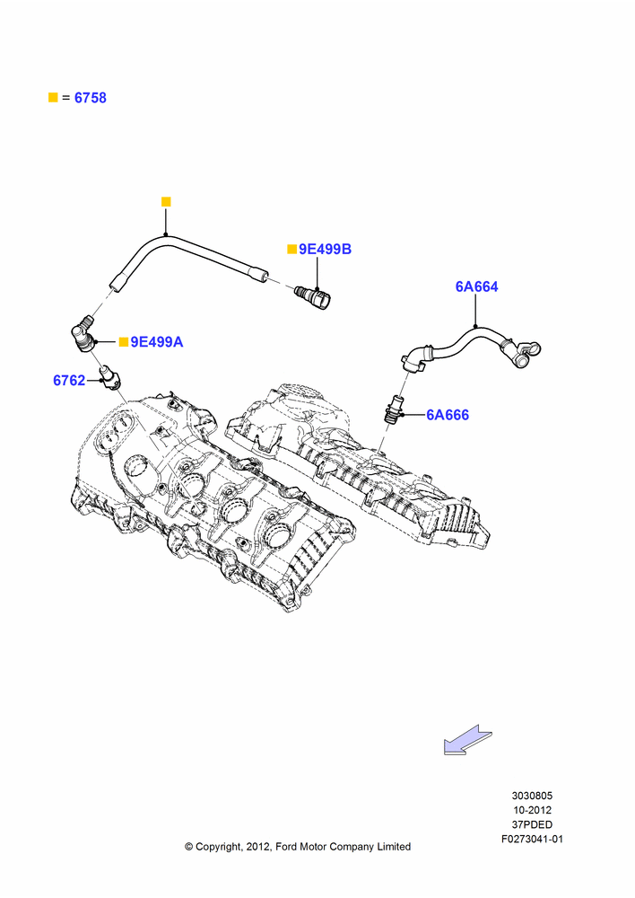 05D - Emission Control - Crankcase, 3.7L DOHC V6 Gas.; 01/OCT/2012-01/MAR/2019