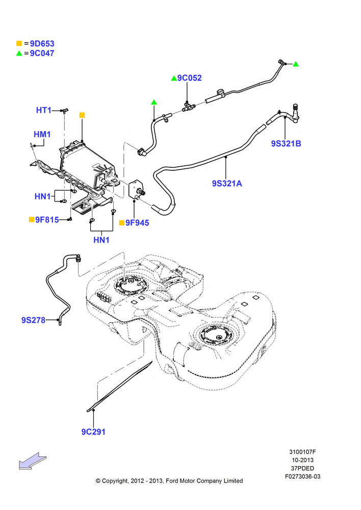 07F - Fuel Vapour System, 3.7L DOHC V6 Gas.; 01/OCT/2012-01/MAR/2019