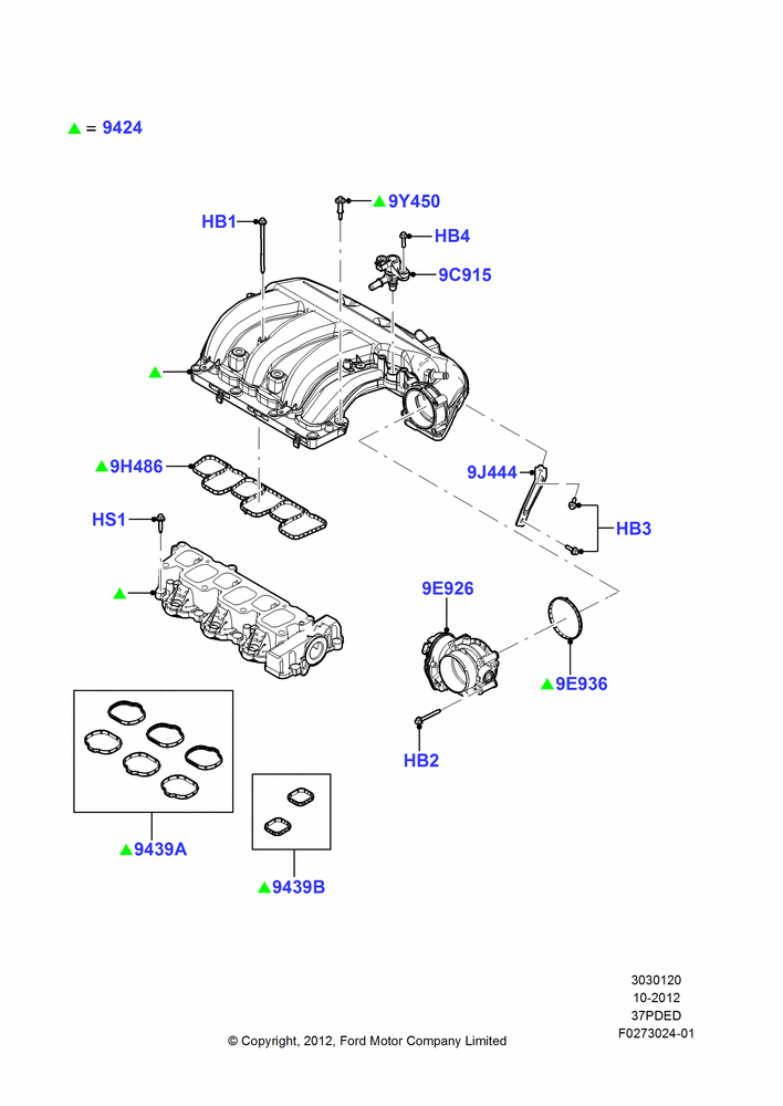 20D - Intake Manifold, 3.7L DOHC V6 Gas.; 01/OCT/2012-01/MAR/2019