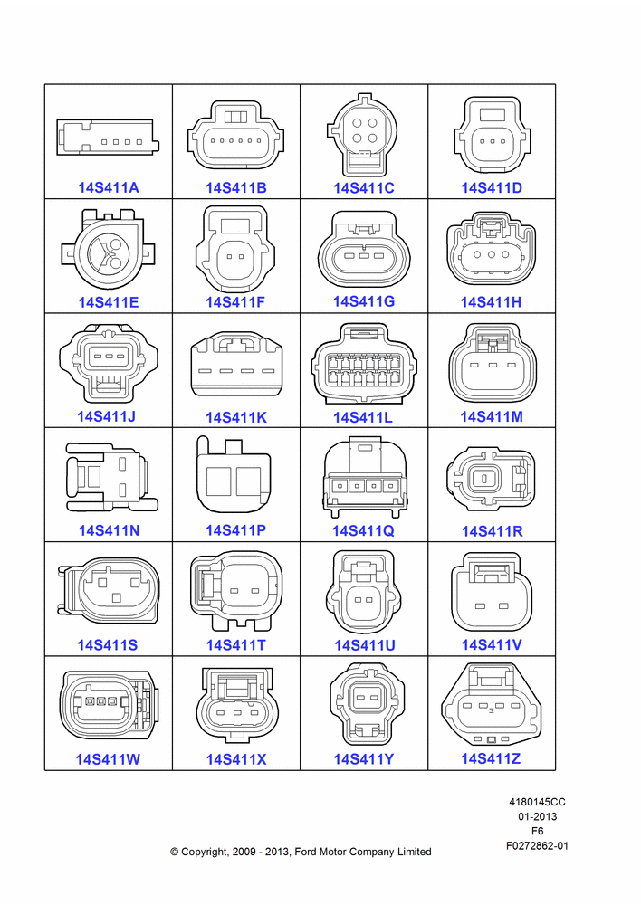45CC - Pigtail Wiring Kits, Page A, Sensors; 06/JUL/2009-23/DEC/2014