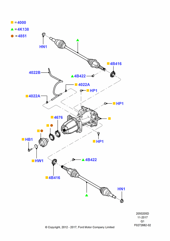 05D - Rear Axle; 30/JUL/2012-24/DEC/2014