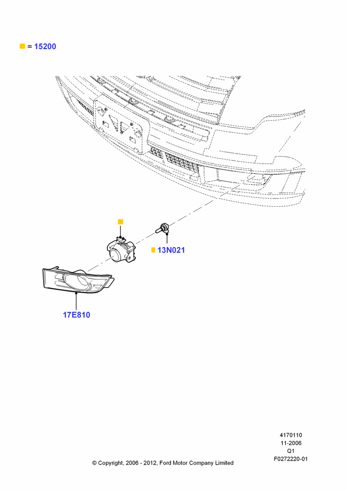 10B - Front Fog Lamps, Ford Series, With Front Fog Lamps; 06/NOV/2006-24/DEC/2014