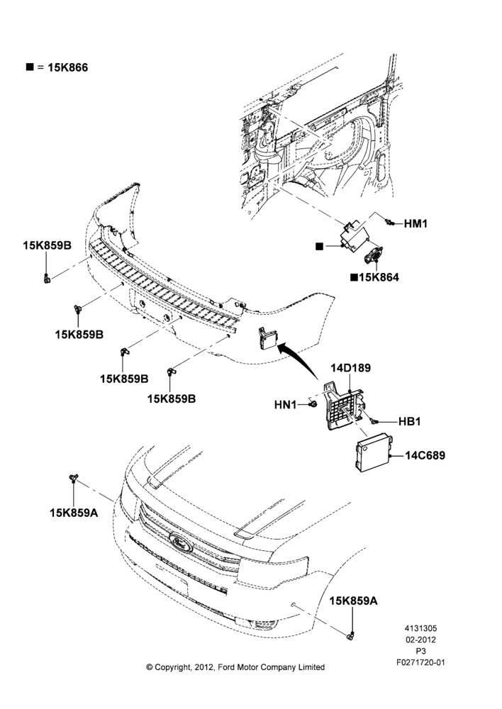 05D - Parking Distance Control, With Blind Spot Monitoring; 29/FEB/2012