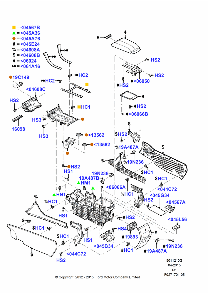 10G - Console - Floor, Lincoln/Mercury Series; 30/JUL/2012-03/DEC/2012