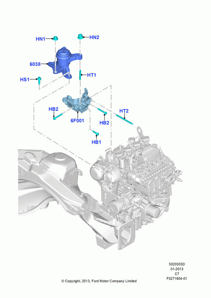 05D - Engine Mounting, 1.5L GTDI I4; 08/JUL/2013