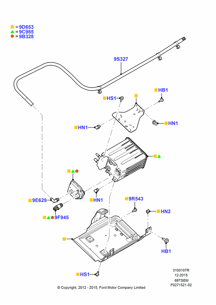 07R - Fuel Vapour System, 6.8L SOHC EFI NA V10 Gas, Extended Plus Capacity Fuel Tank, With Aft-Of-Axle Fuel Tank; 27/AUG/2012