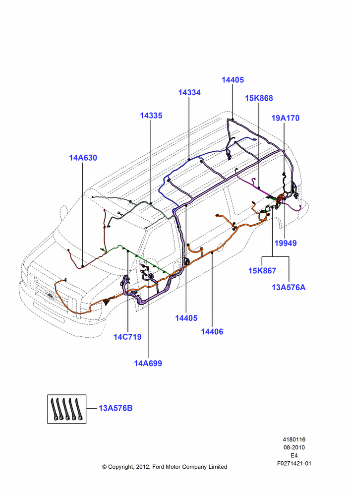 16E - Wiring - Body And Roof Console, All Reg/Extended Vans/Wagons; 27/AUG/2012
