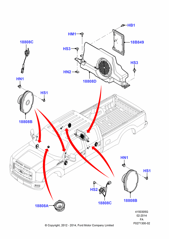 05G - Speakers, Elect Prem AM/FM Stro/Disc/Clock; 22/OCT/2012-05/JUL/2016