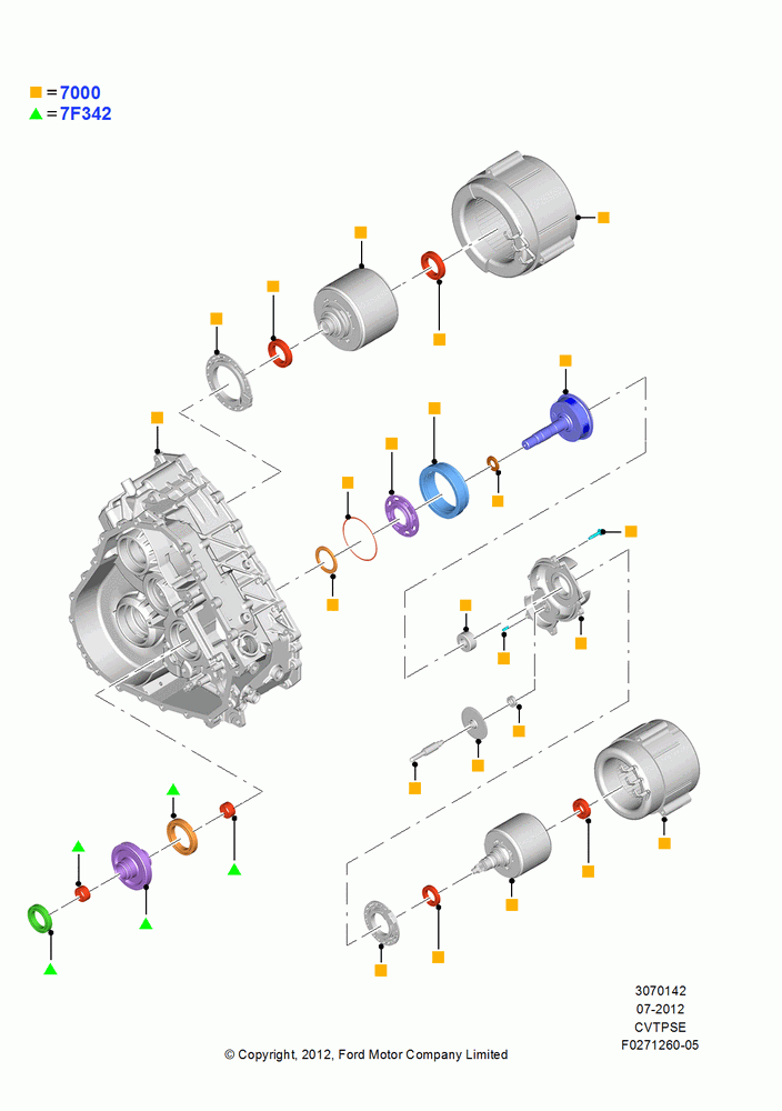 42D - Planetary Gear Sets, ECVT Auto Trans Power Split, (+) "NA Market "; 23/JUL/2012-26/APR/2018