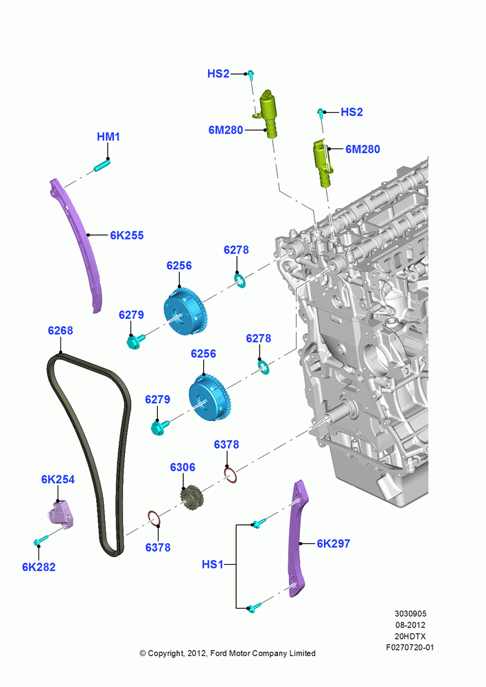 05C - Timing Gear, 2.0L EcoBoost (240PS); 13/AUG/2012-04/APR/2016