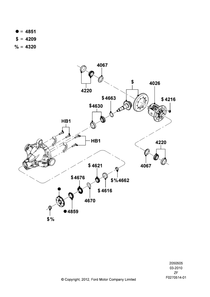 Components - Rear Axle Diff & Carr., Rear Axle - Torsen Limited Slip