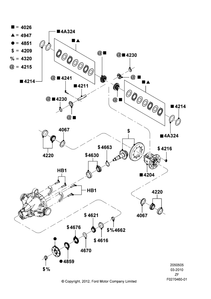 Components - Rear Axle Diff & Carr., 3.7L 4V PFI V6 NA Gas, MOD 5.0L-4V DOHC SEFI NA, Rear Axle Limited Slip Differential