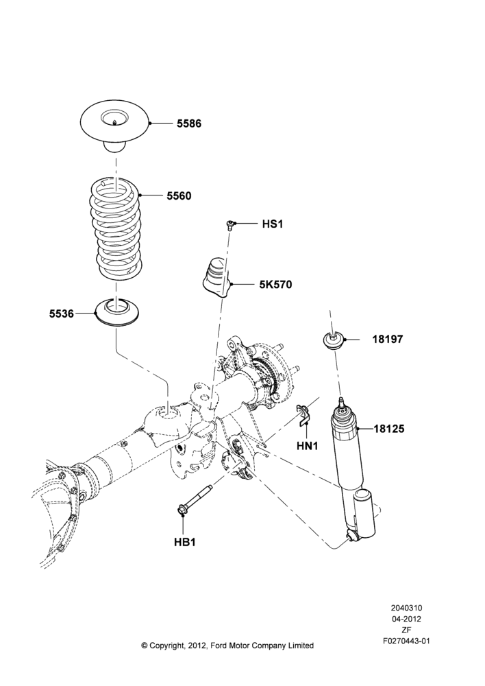Rear Springs and Shock Absorbers, Shelby Version, With SVT Performance Pack