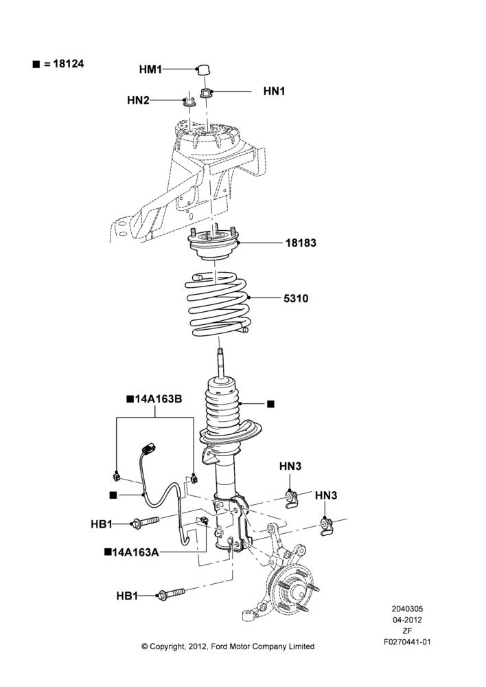 Front Suspension Struts and Springs, Shelby Version, With SVT Performance Pack