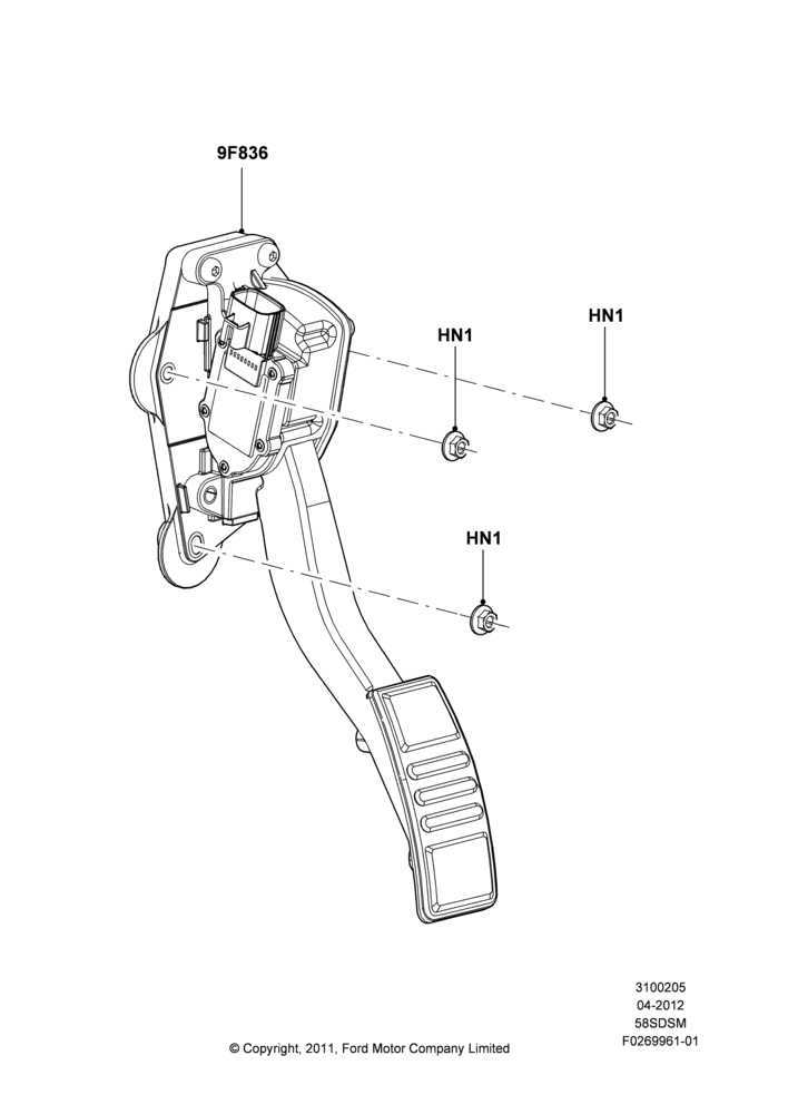 05A - Accelerator/Injection Pump Controls, 5.8L DOHC SC GAS; 30/APR/2012-27/JUN/2014