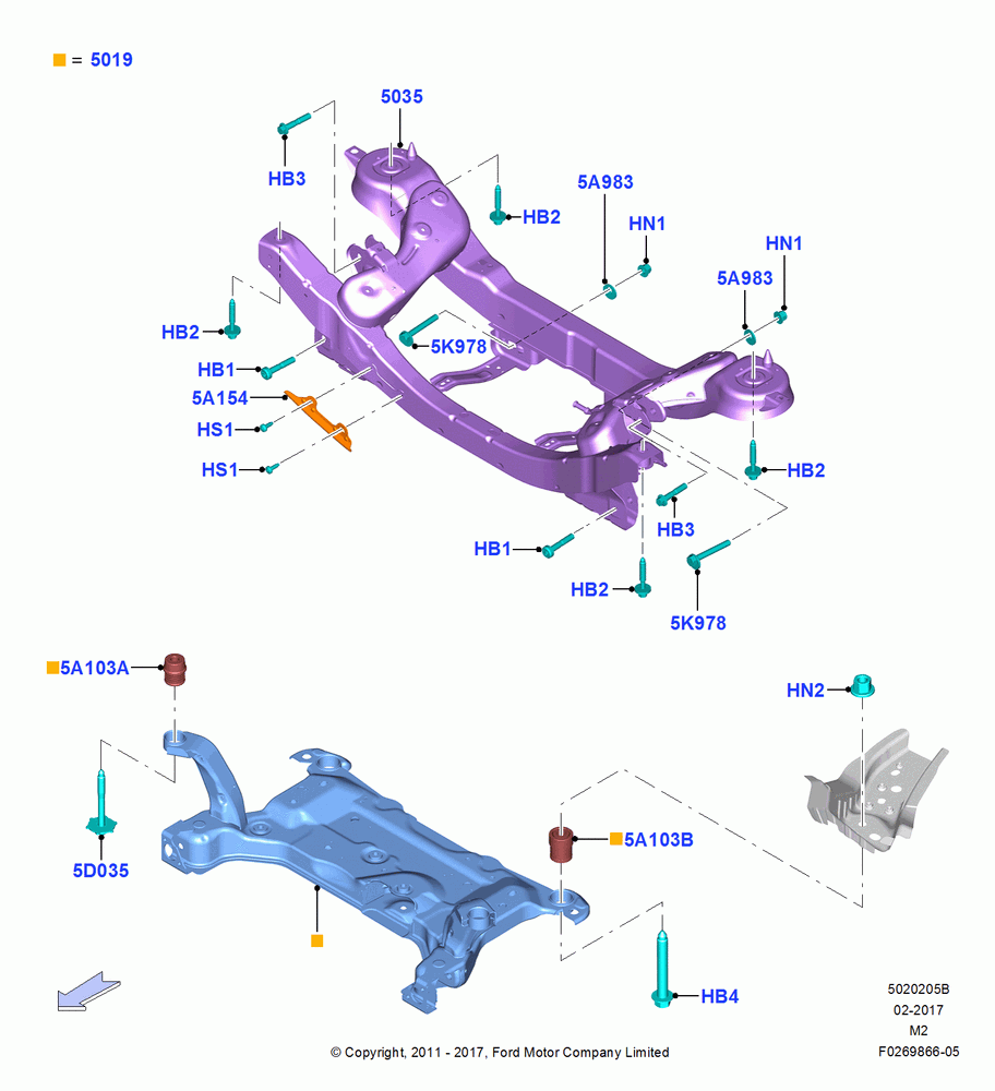05B - Chassis Frame, 2WD; 09/APR/2012-13/AUG/2019