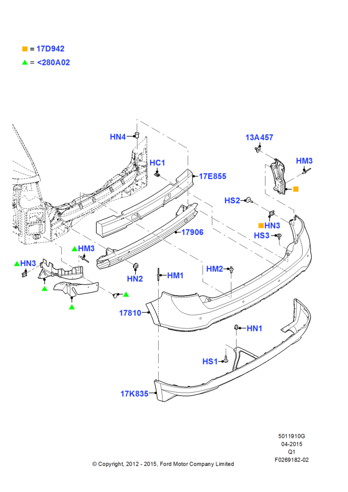 10G - Rear Bumper, Sport; 08/AUG/2011-24/DEC/2014