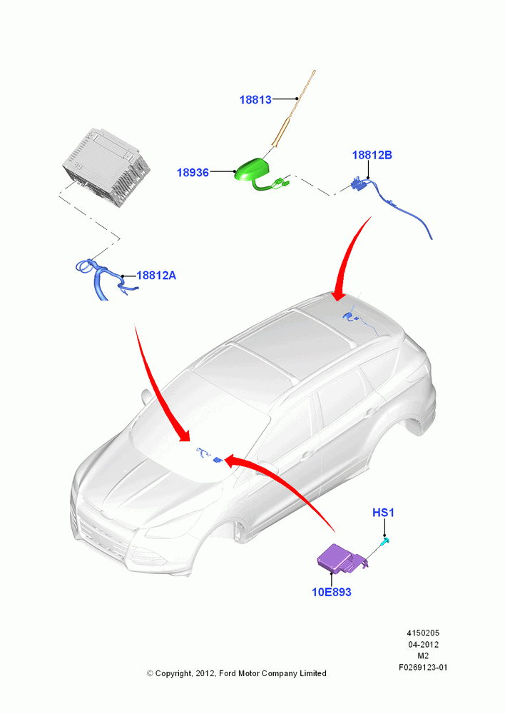 05B - Antenna, With Sync, Sync II, Sync II With Navigation; 09/APR/2012-28/AUG/2017