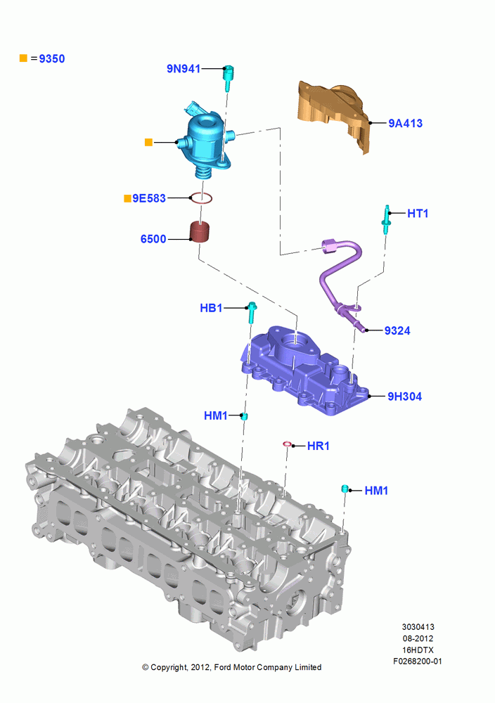 13A - Fuel Injection Pump-Engine Mounted, 1.6L PI TC I4 ETHNL; 13/AUG/2012-14/JUL/2014