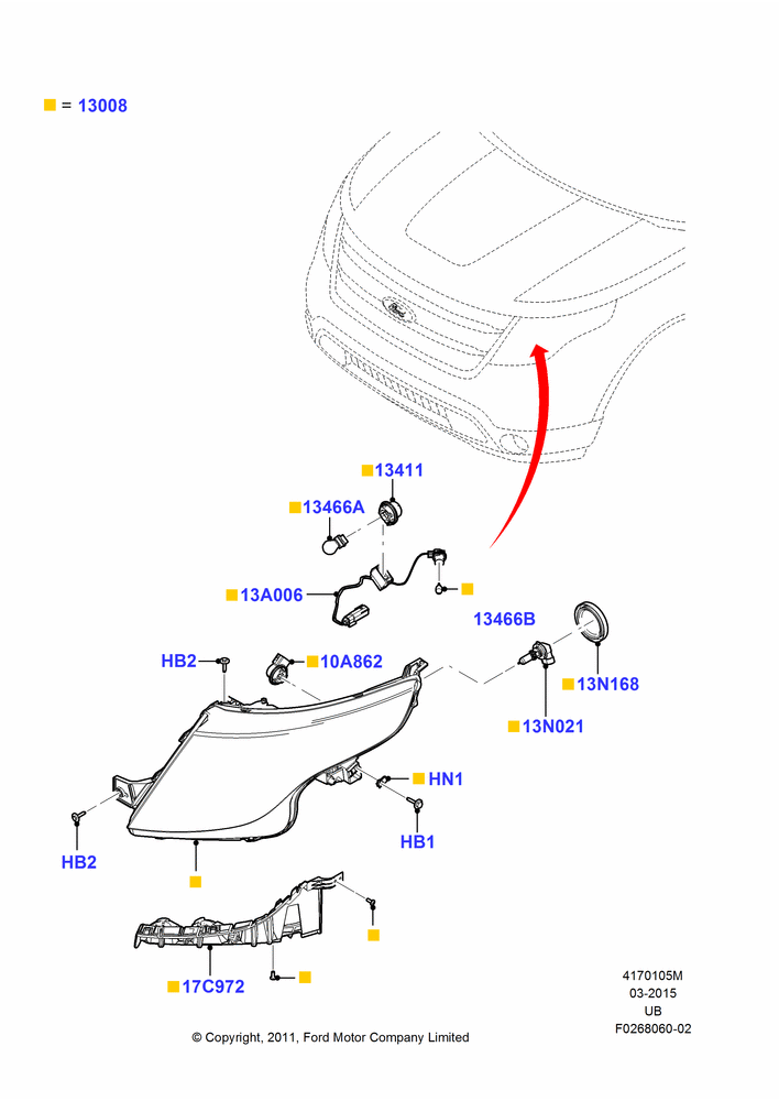 Headlamps and Front Flasher Lamps, With Level 4 Headlamps, HEADLAMP PREP PACK